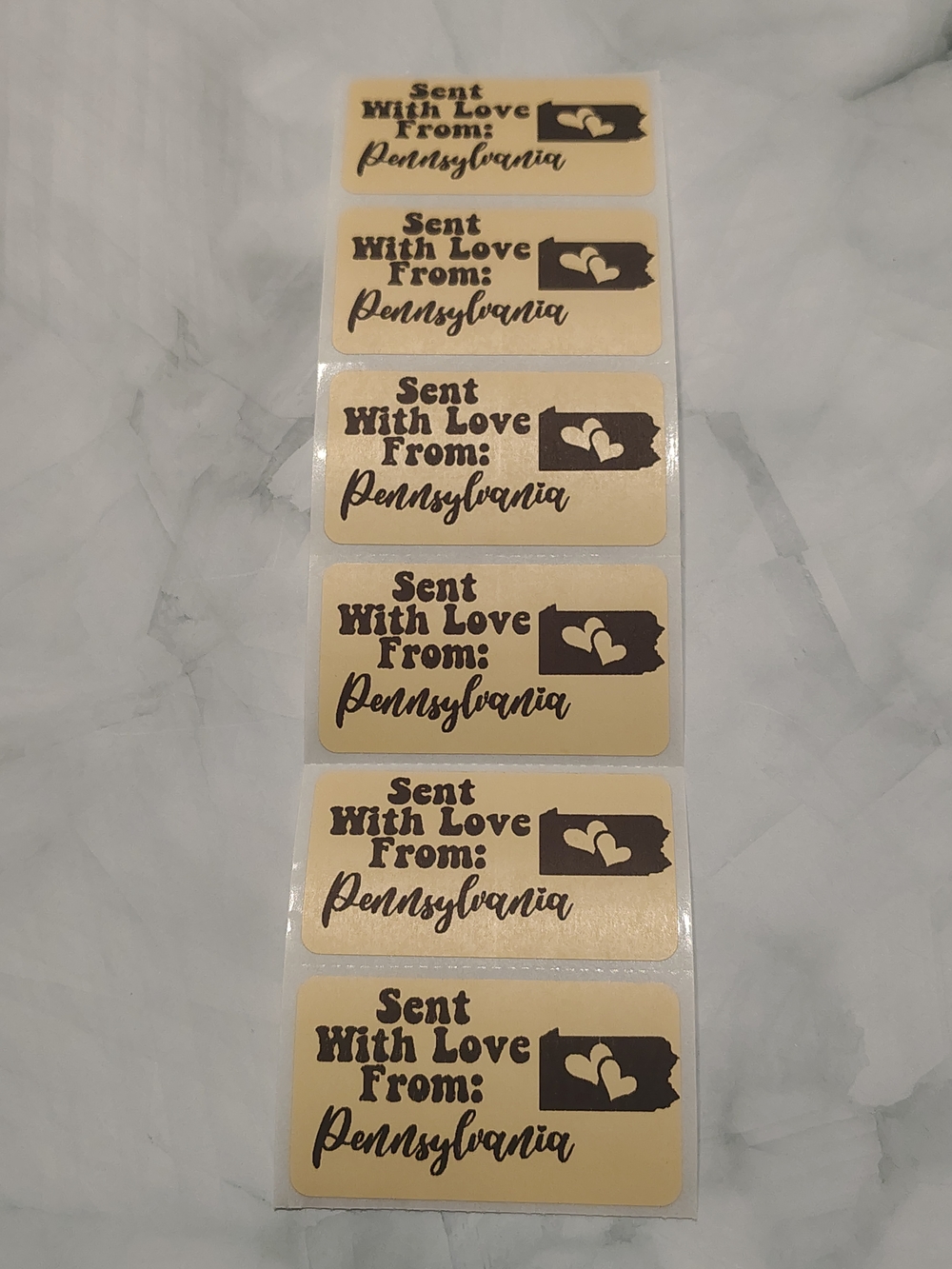 💙100 Pennsylvania- Shipping Labels Thermal Packaging Stickers 2.25"x1.25"💙
